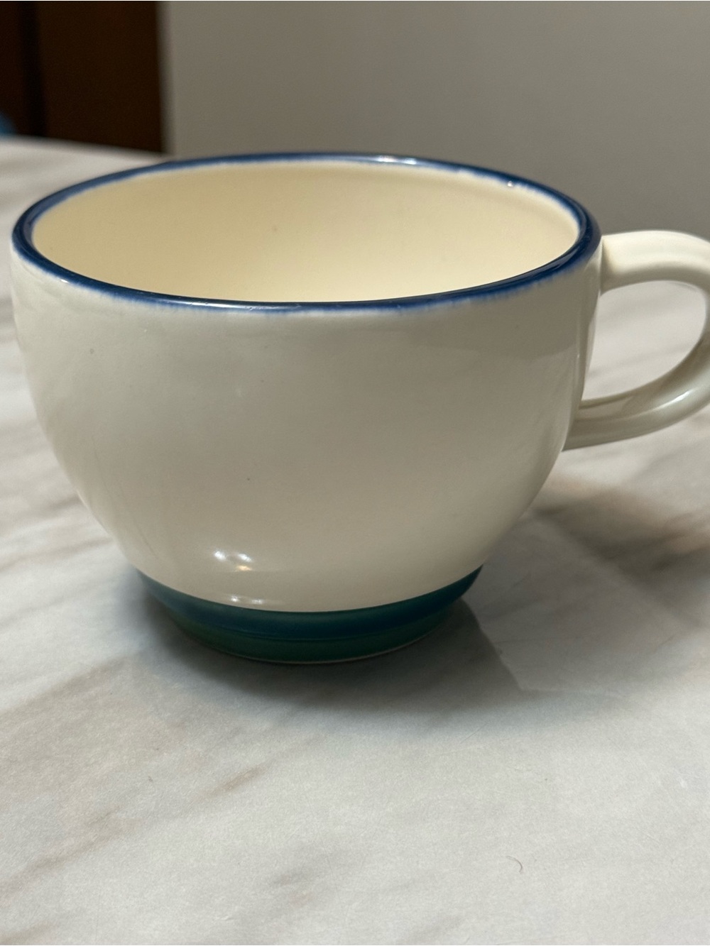 Pfaltzgraff OCEAN BREEZE Tea Coffee Cups Blue Teal Green on White